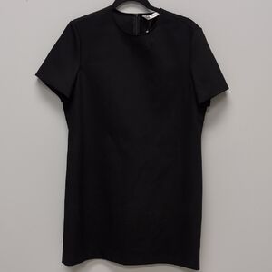 NWOT Zara Black Mock Neck Sheath Mini Dress Size Large. Tag Fell Off Somewhere